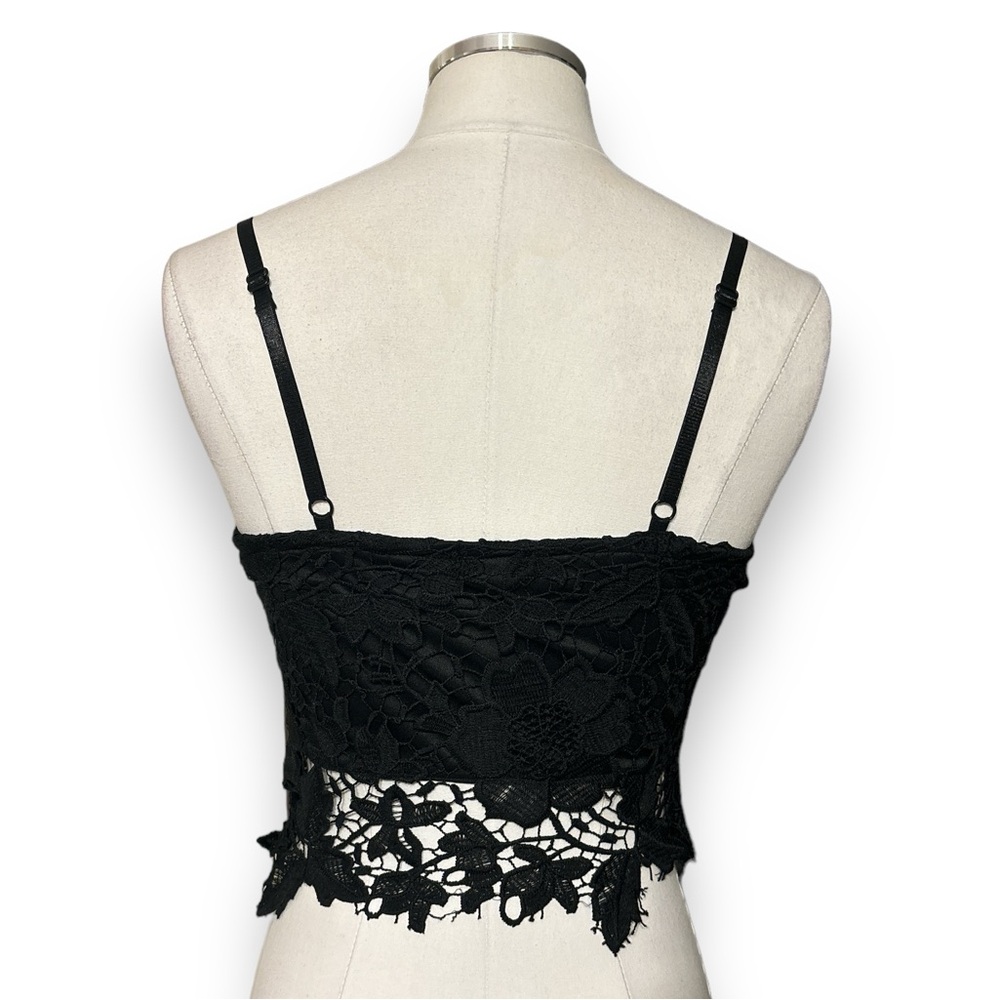 CASTING LA Black Lace Bustier Crop Top Cami - Picture 3 of 9